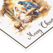 Chemin De Table Court Joyeux Noël Nativité (Coin)