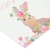 Chemin De Table Court Joyeux Renard de Pâques et lapins (Coin)