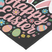Chemin De Table Court Joyeux Sayings de Pâques Oeuf Bunny (Coin)