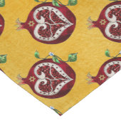Chemin De Table Court Judaica Pomegranate Heart Hanoukka Rosh Hashanah (Coin)