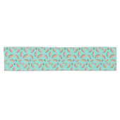 Chemin De Table Court Junonia Seashells Motif Turquoise Tropical Table (Horizontal)