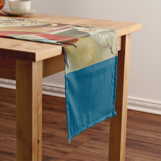 Chemin De Table Court Kandinsky Composition Peinture Abstraite (In Situ)