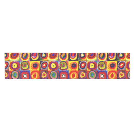 Chemin De Table Court Kandinsky Farbstudie Quadrates Cercles Art (Horizontal)