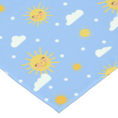 Chemin De Table Court Kawaii Blue Sky Yellow Sunshine (Coin)