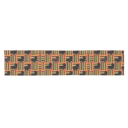 Chemin De Table Court Kente Table Runner (Horizontal)