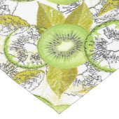 Chemin De Table Court Kiwi, fruité, vert et blanc, frais (Coin)