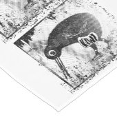 Chemin De Table Court Kiwi noir et blanc (Coin)