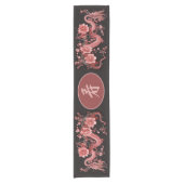 Chemin De Table Court Kotobuki (寿) Dragons roses (Devant)