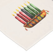 Chemin De Table Court Kwanzaa Sept Candle Coureur de table (Coin)