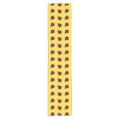 Chemin De Table Court Ladybug 60s rétro cool rouge jaune (Devant)