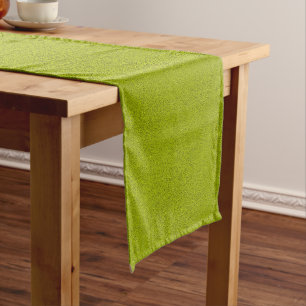 Chemin De Table Court L'air de Snuggly Chartreuse Green Suede