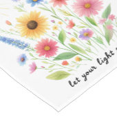 Chemin De Table Court Laissez-vous éclairer les fleurs et le soleil (Coin)