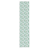 Chemin De Table Court Lamas mignons sur le motif turquoise (Devant)