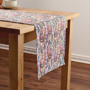 Chemin De Table Court Lamas sur le motif de rayures