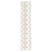 Chemin De Table Court Lapin à ruban pastel floral Pâques Printemps  (Devant)