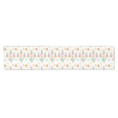 Chemin De Table Court Lapin à ruban pastel floral Pâques Printemps  (Horizontal)