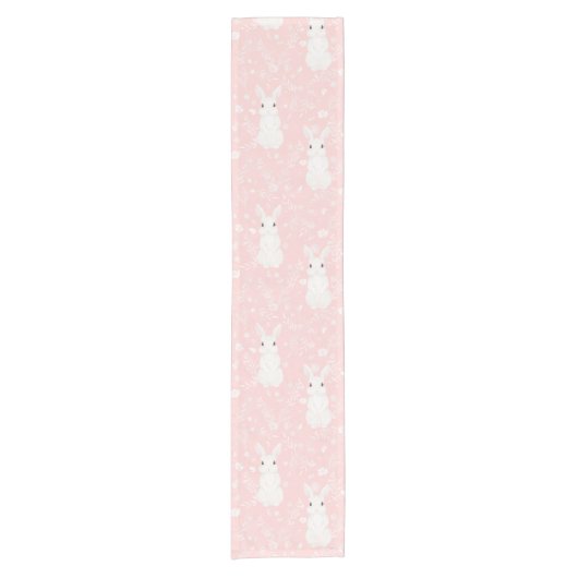 Chemin De Table Court Lapin Rose fille (Devant)