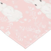 Chemin De Table Court Lapin Rose fille (Coin)