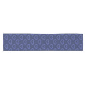 Chemin De Table Court Lapis Lazuli coeur 9e anniversaire bleu (Horizontal)