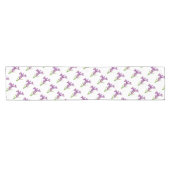 Chemin De Table Court L'art botanique floral violet d'Iris (Horizontal)