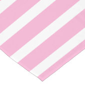 Chemin De Table Court Lavande Rose Blanc Simple Rayé Horizontal (Coin)