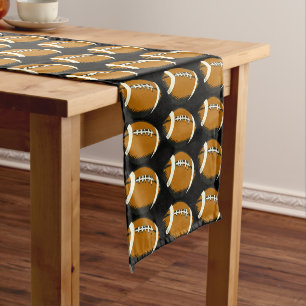 Chemin De Table Court Le football Brown et noir folâtre le coureur de