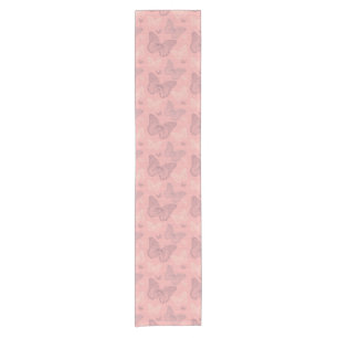 Chemin De Table Court Le rose de papillon