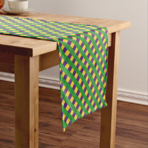 Chemin De Table Court Le style de Mardi Gras de Buffalo Plaid
