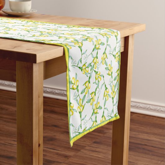 Chemin De Table Court Lemons pattern  short table runner (In Situ)