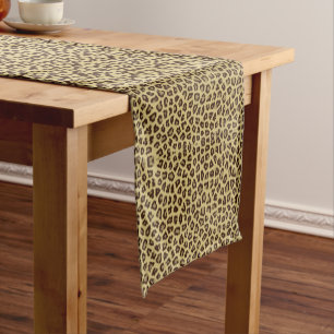 Chemin De Table Court Léopard / Cheetah Imprimer Courte Table Runner