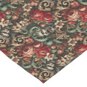 Chemin De Table Court Les Frères verts - Floral gothique (Coin)