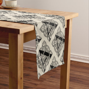 Chemin De Table Court Lettre A Vintage Monogramme De Noeud Celtique