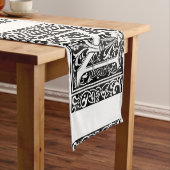 Chemin De Table Court Lettre N Monogramme médiéval Art Nouveau (In Situ)