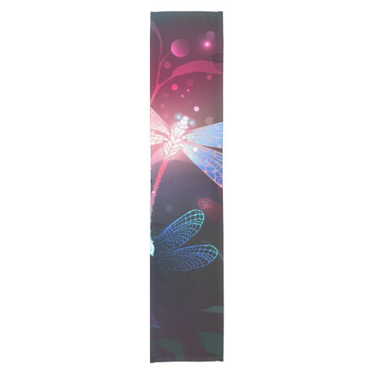 Chemin De Table Court libellule rouge brillante (Devant)