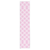 Chemin De Table Court Light pink tartan Christmas holidays pattern (Devant)