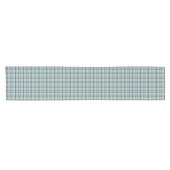 Chemin De Table Court Lime Green Purple Plaid Classic Pattern (Horizontal)