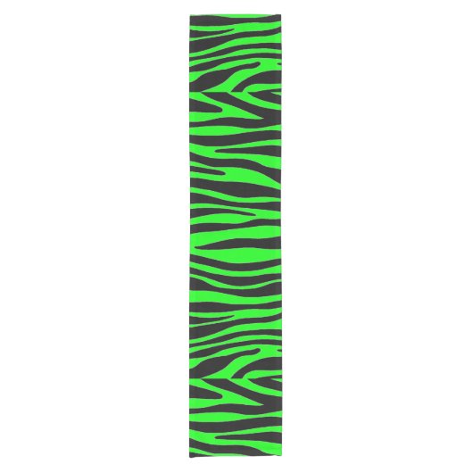 Chemin De Table Court Lime Green Zebra (Devant)