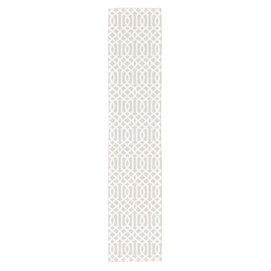 Chemin De Table Court Lin Trellis beige (Devant)