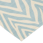 Chemin De Table Court Linge Beige et bleu Zèbre Imprimer (Coin)
