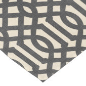 Chemin De Table Court Linge Beige et Charbon Trellis moderne (Coin)