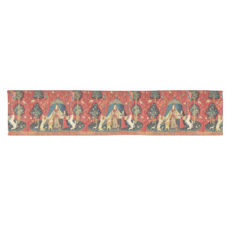 Chemin De Table Court Lion de DAME ET de LICORNE, fleurs d'imaginaire,
