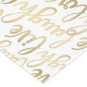 Chemin De Table Court Live Laugh Love Faux Gold Letting Blanc (Coin)