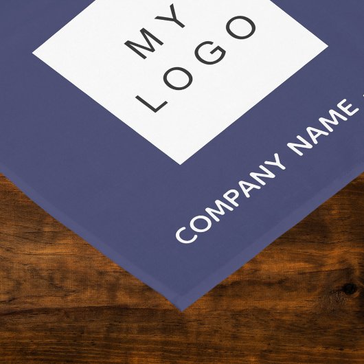 Chemin De Table Court logo commercial du salon bleu marine