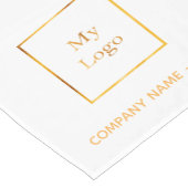 Chemin De Table Court Logo commercial du salon d'or blanc (Coin)