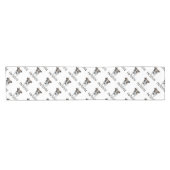 Chemin De Table Court logo de terrier et de terrier fox, (Horizontal)