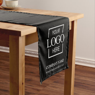 Chemin De Table Court Logo d'entreprise personnalisé moderne minimaliste