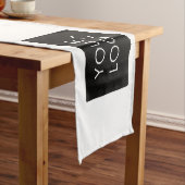 Chemin De Table Court Logo d'entreprise professionnelle moderne Blanc (In Situ)