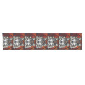 CHEMIN DE TABLE COURT LOUP GRIS (Horizontal)