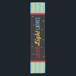 Chemin De Table Court Love Light Latkes Black Hanoukka Funny Table de de<br><div class="desc">Love Light Latkes Black Hanoukka Funny Citation serviettes en papier égayera votre famille Hanoukka Party! Ce dicton coloré et humoristique se démarque vraiment par son arrière - plan noir étoilé. Bien sûr de faire sourire les amis et la famille. Inclut de l'espace pour votre nom ou message. Si vous souhaitez...</div>