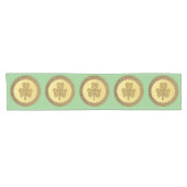 Chemin De Table Court Lucky Irish Shamrock Gold Coin (Horizontal)
